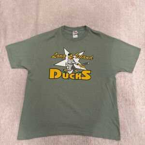 Retro Long Island Ducks Olive Green T-Shirt XL